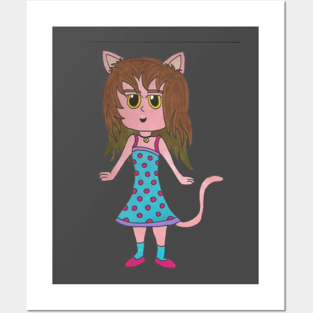 Chibi Girl Wall Art by Loose Tangent Arts